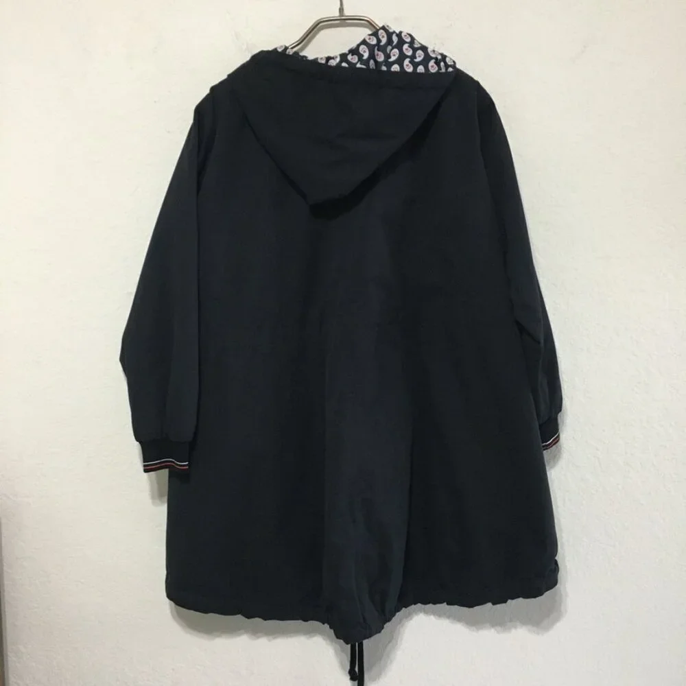Paul & Joe Sister Reversible Hooded Jacket Zip Up Black  Womens 38